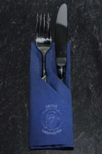 Lasermarkierung auf Papierserviette